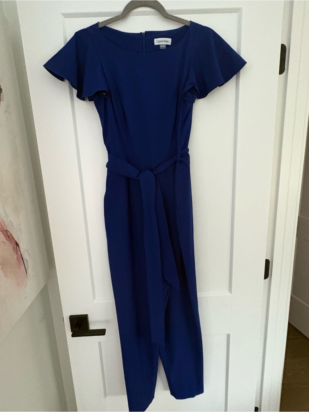 Calvin Klein Cobalt Blue One-Shoulder Dress